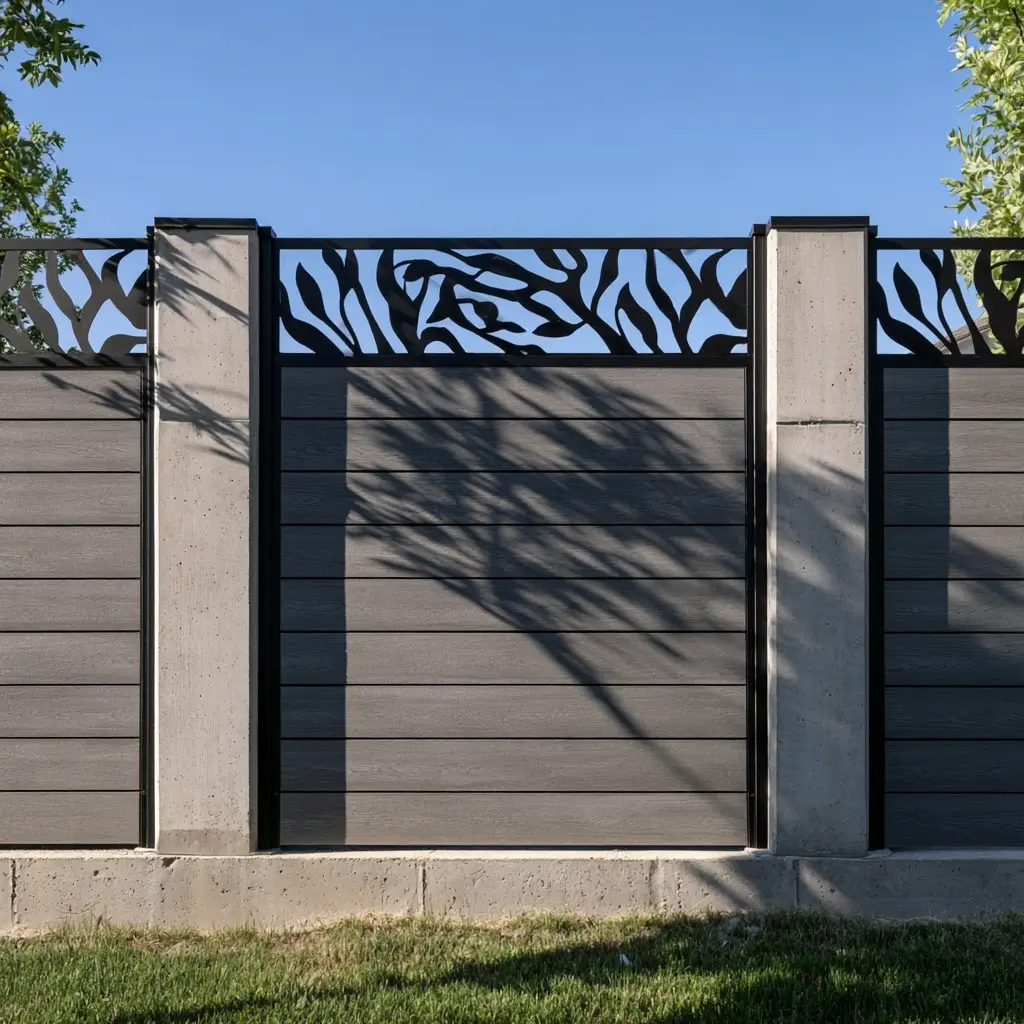 Concrete fence panels